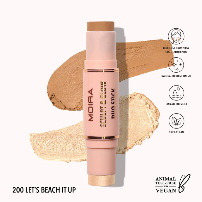 Face- MOIRA Sculpt & Glow Duo Stick SGDS 200 Let’s Beach It Up (3pc Bundle, $5 each)