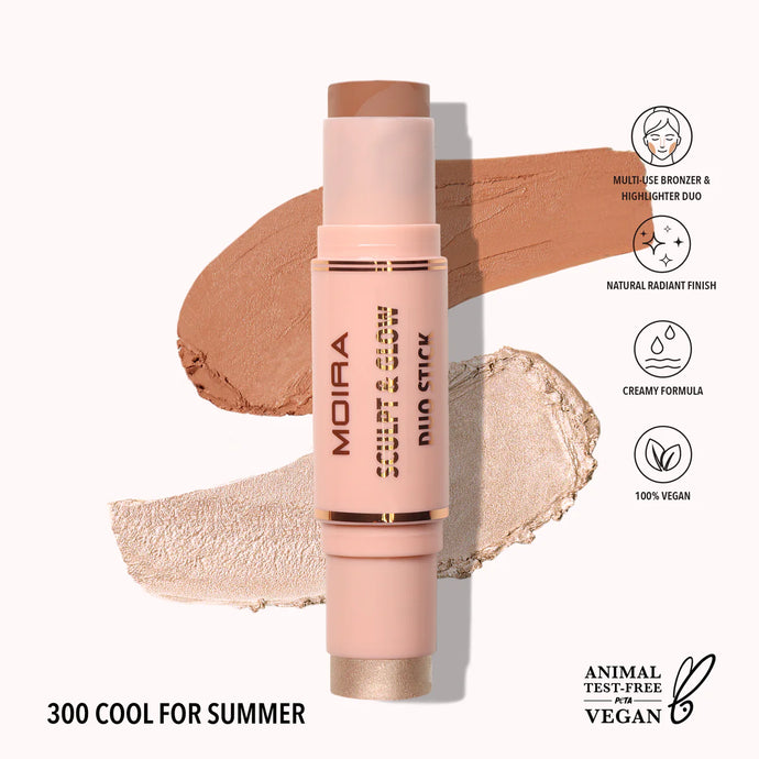 Face- MOIRA Sculpt & Glow Duo Stick SGDS 300 Cool For Summer (3pc Bundle, $5 each)