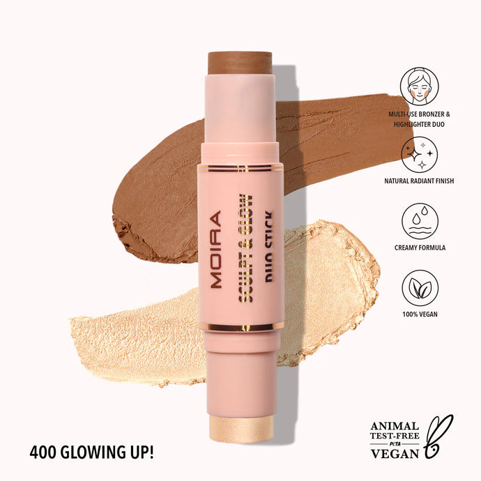 Face- MOIRA Sculpt & Glow Duo Stick SGDS 400 Glowing Up! (3pc Bundle, $5 each)