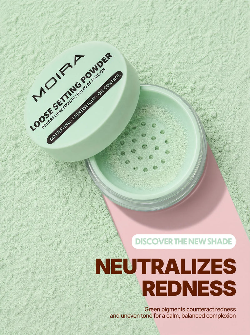 Load image into Gallery viewer, Face-Moira Redness Correcting Loose Setting Powder LSP009 ($4.50 each, 3Pc Min)
