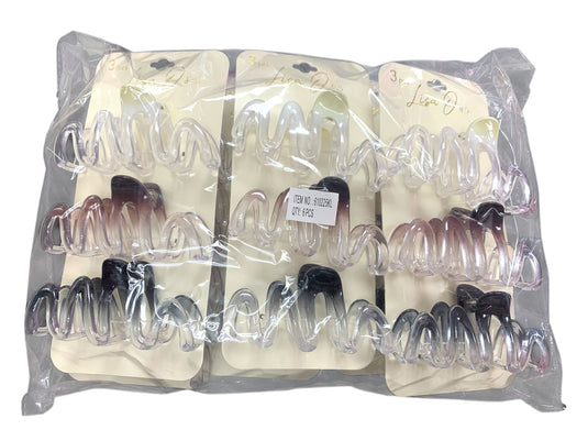 Hair-Clear Jaw Hair Clip 610225KL (12pc pack)