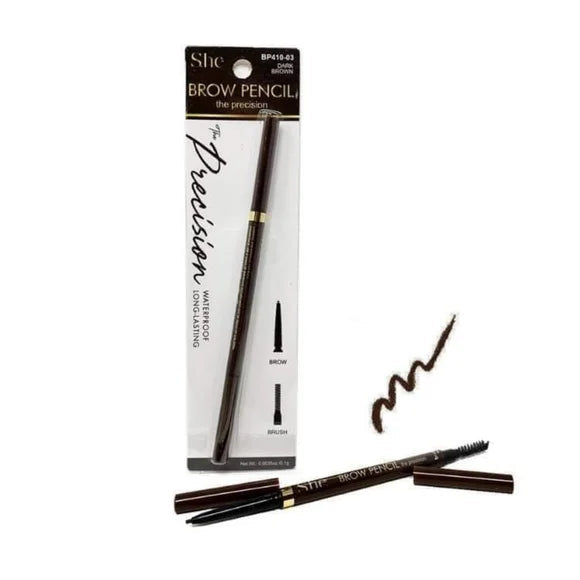 Load image into Gallery viewer, Eyebrow-She The Precision Brow Pencil -Dark Brown  RE1003BR ($1.16each, 24pcs display)
