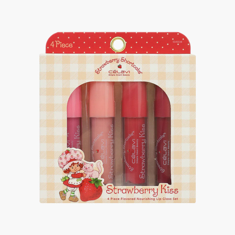 Load image into Gallery viewer, Lips-Celavi Strawberry Shortcake 4pc Lip Gloss Set SS45538 ($4 each, 4pc bundle)
