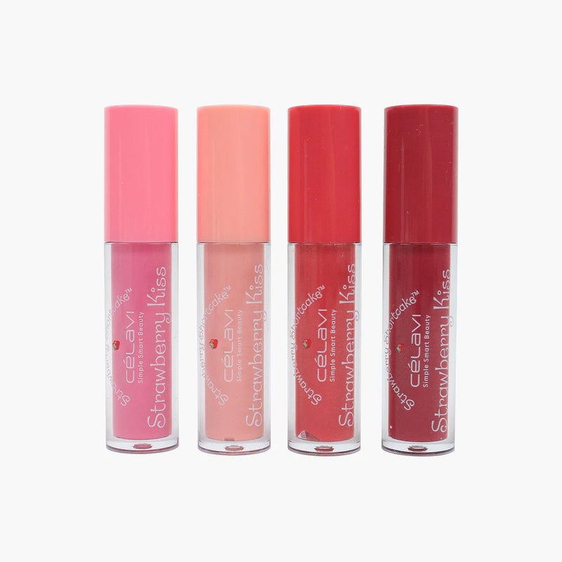 Load image into Gallery viewer, Lips-Celavi Strawberry Shortcake 4pc Lip Gloss Set SS45538 ($4 each, 4pc bundle)
