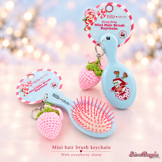 Hair-Celavi x Strawberry Shortcake Snowy Berry Mini Hair Brush Keychain SS47002H ($3.25 each, 6pc bundle)
