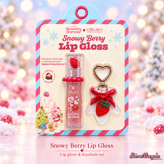Lips-Celavi x Strawberry Shortcake Snowy Berry Lip Gloss & Keychain SS50552H ($3.50 each, 4pc bundle)