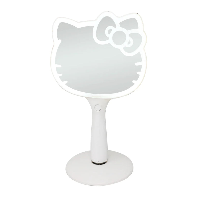 Load image into Gallery viewer, Novelties- Impressions Hello Kitty LED Handheld Makeup Mirror with Standing Base IVMM-HK02-WHT (2pc bundle, $42 each)
