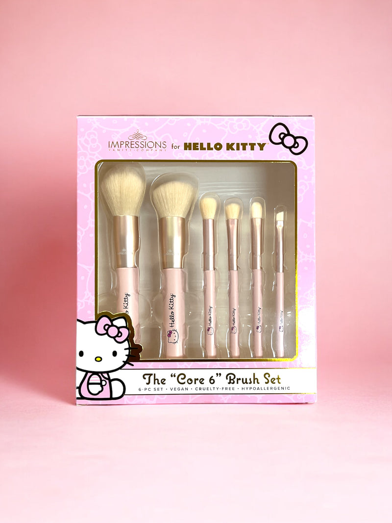 Load image into Gallery viewer, Brushes- Impressions Hello Kitty The Core 6pc Brush Set HK6BS06-PNK (3pc bundle, $13 each)
