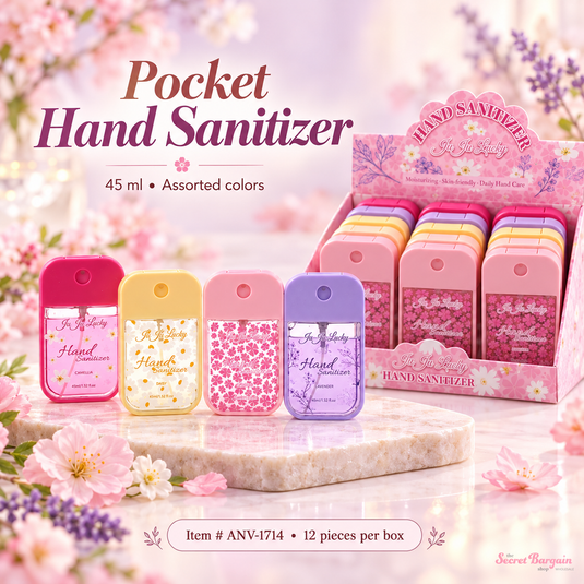 Accessories-Lucky Pocket Hand Sanitizer Spray ANV-1714 (12pc pack)