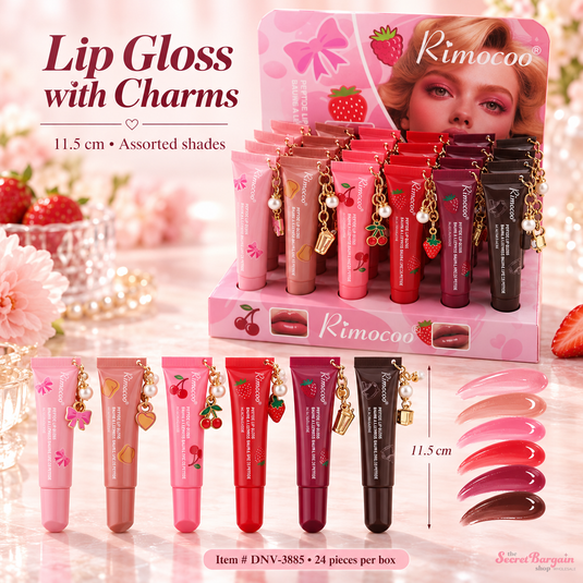 Lips-Rimocoo Peptide Lip Gloss with Charms DNV-3885 (24pc pack)