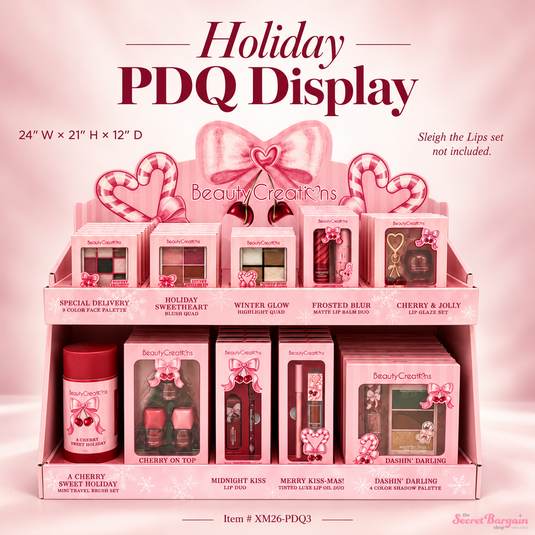**Pre-Order** Face-Beauty Creations Cherry Christmas Collection Display  XM26-PDQ3 (58pc display)