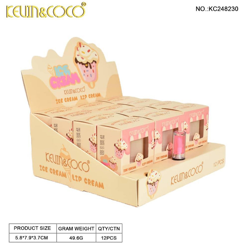 Load image into Gallery viewer, Lips-Kevin&amp;Coco Ice Cream Lip Cream Balm KC248247 ($1.50 each, 12pc display)
