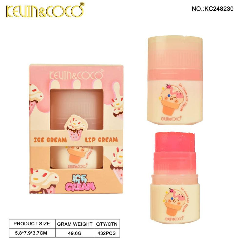Load image into Gallery viewer, Lips-Kevin&amp;Coco Ice Cream Lip Cream Balm KC248247 ($1.50 each, 12pc display)
