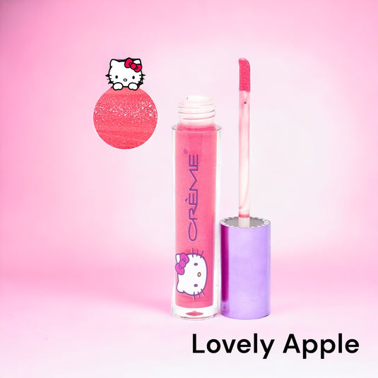 Lips- The Creme Shop x Hello Kitty Jelly Glaze High Shine Gloss- Lovely Apple HKLG9387-1 (4pc bundle,$6.50 each)