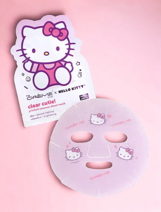 Skincare- The Crème Shop x Hello Kitty Clear Cutie Printed Essence Sheet Mask HKSM9635-3 (3pc bundle,$2 each)