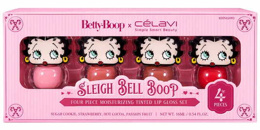 Lips-Celavi x Betty Boop Sleigh Bell Boop 4pc Tinted Lip Gloss Set B50565HR3 ($4.75 each, 4pc bundle)