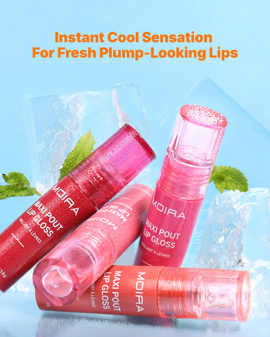 Lips-Moira Maxi Pout Lip Gloss Complete Display MPLG ($3.50 each, 72pc + 12 samples )