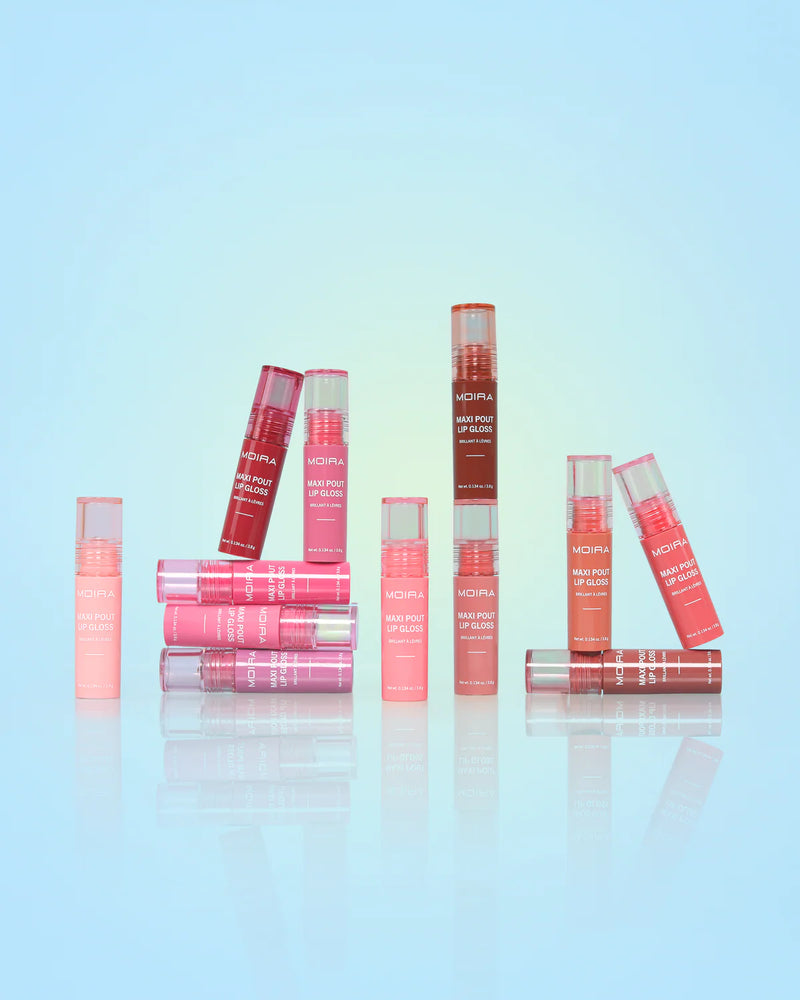 Load image into Gallery viewer, Lips-Moira Maxi Pout Lip Gloss Complete Display MPLG ($3.50 each, 72pc + 12 samples )
