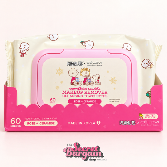 Skincare-Celavi X Peanuts Make Up Remover Wipes 60ct Sheets P70220R3 ($2.50 each, 4pcs bulk)