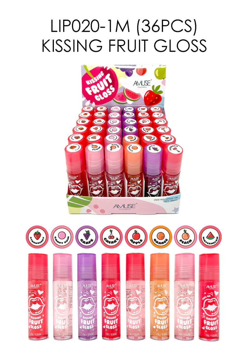 Load image into Gallery viewer, Lips-Amuse Kissing Fruit Gloss LIP020-1M ($0.44 each, 36pc display)
