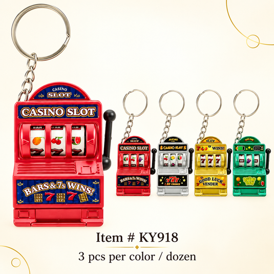 Accessories-Casino Slot Machine Keychain KY-918 (12pc pack)