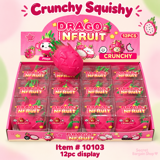 Accessories-Dragon Fruit Crunchy Squishy 10103 (12Pc pack)