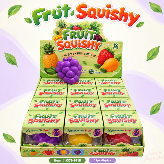 Accessories-Assorted Fruit Squishies KCT-1418 (12 Pc pack)