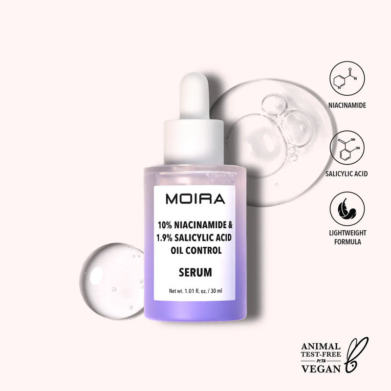 Load image into Gallery viewer, Skincare- MOIRA 10% NIACINAMIDE &amp; 1.9% SALICYLIC ACID OIL CONTROL SERUM OCS001 (3pcs bundle, $7.50 each)
