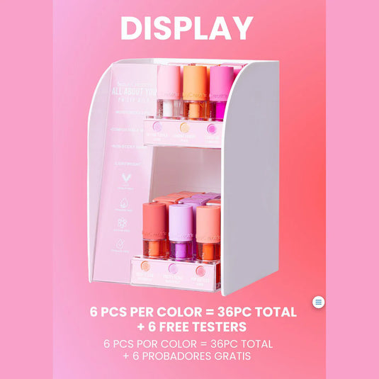 Lips-Beauty Creations All About You PH Lip Oil Display #LOPH (36pc + Free Tester/Acrylic)