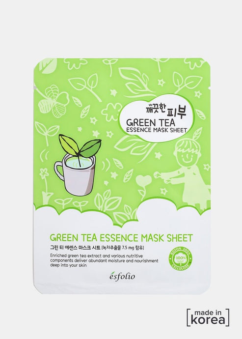 Skincare- Esfolio Pure Essence Face Sheets GREEN TEA (10pc box)