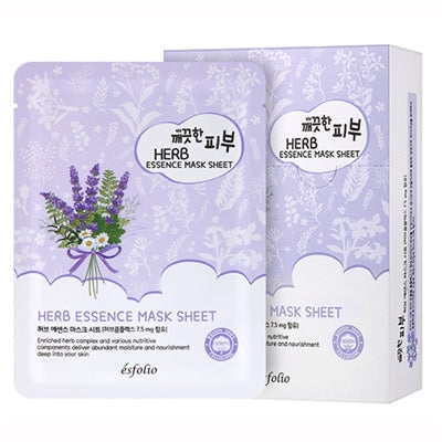 Skincare- Esfolio Pure Essence Face Sheets HERB (10pc box)