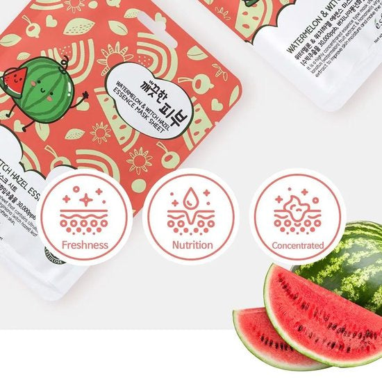 Load image into Gallery viewer, Skincare- Esfolio Pure Essence Face Sheets WATERMELON (10pc box)
