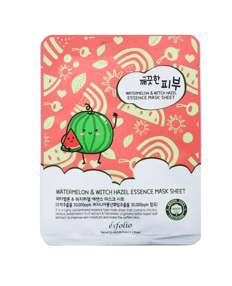 Load image into Gallery viewer, Skincare- Esfolio Pure Essence Face Sheets WATERMELON (10pc box)
