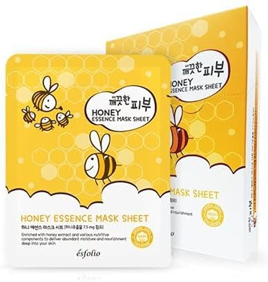 Load image into Gallery viewer, Skincare- Esfolio Pure Essence Face Sheets HONEY (10pc box)
