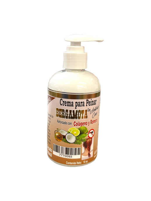 Hair- Crema para Peinar Bergamota con Aceite de Coco 10oz (4pc bundle, $4.50 each)