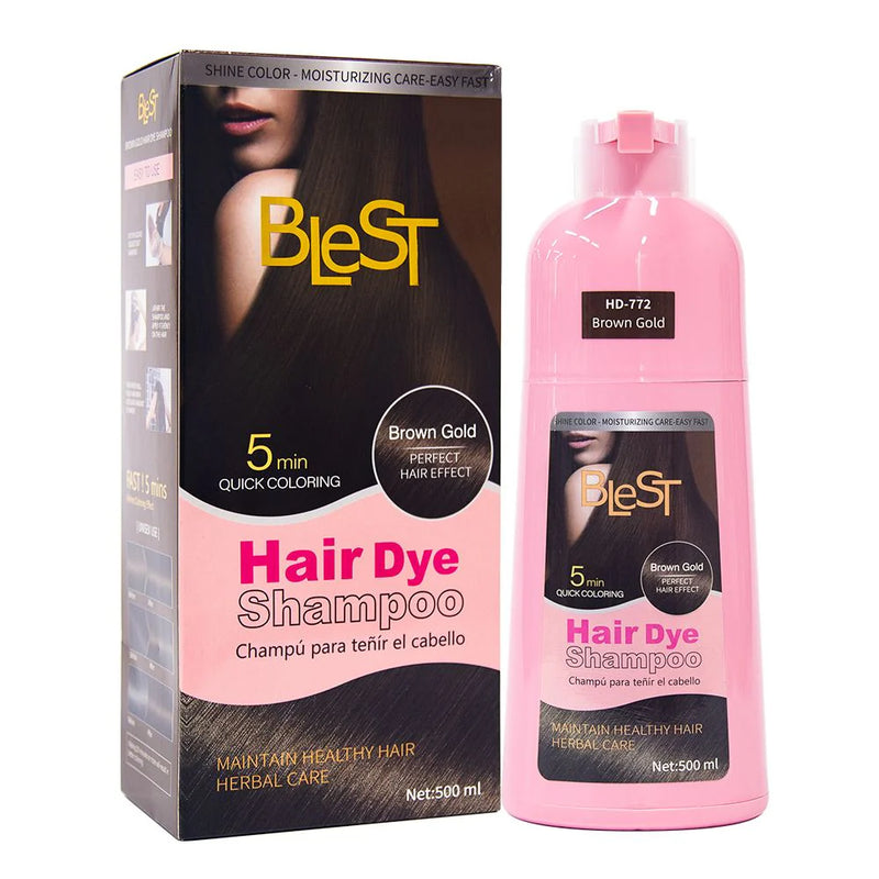 Load image into Gallery viewer, Hair- BLEST 16.9oz Hair Dye Shampoo- Brown Gold (4pc bundle,$5.50 each)
