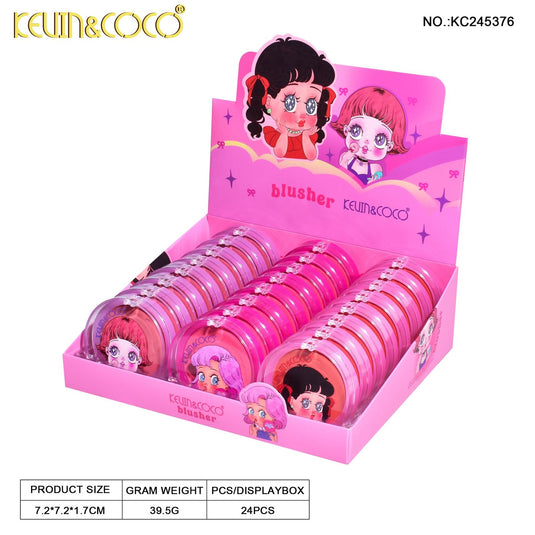 Face-Kevin&Coco Dolls Blusher KC245376 ($1 each, 24pcs display)