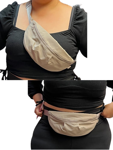 Novelties-Elongated Fanny Pack Tan (4pc bundle,$2.50 each)