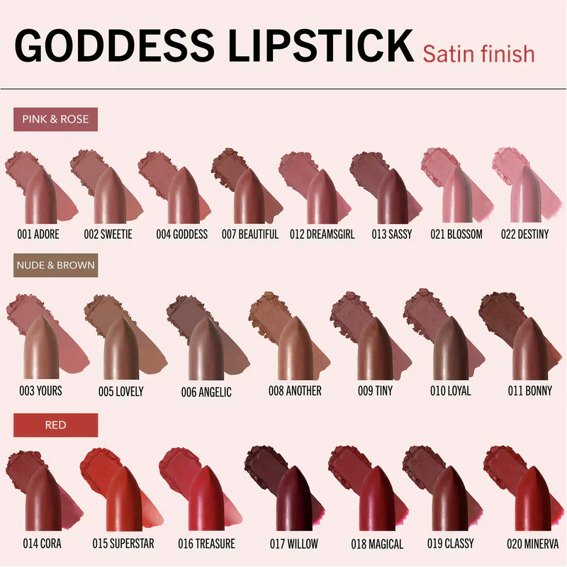 Load image into Gallery viewer, Lips- MOIRA Goddess Lipstick- GDL014 Cora (3pc Bundle, $3 each)
