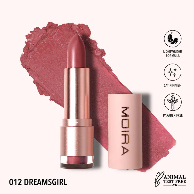 Load image into Gallery viewer, Lips- MOIRA Goddess Lipstick- GDL012 Dreamsgirl (3pc Bundle, $3 each)
