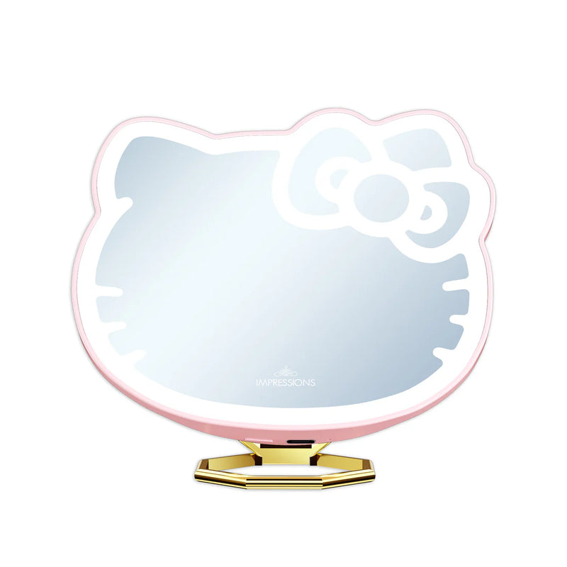 Load image into Gallery viewer, Novelties- Impressions Hello Kitty LED Pocket Mirror W/Ring Stand HKPKTRG-PNK (3pc bundle, $21 each)
