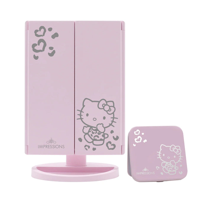 Novelties- Impressions Hello Kitty Super Cute Trifold + Compact Mirror Bundle HKTFCOM-ANML-PNK (1pc)