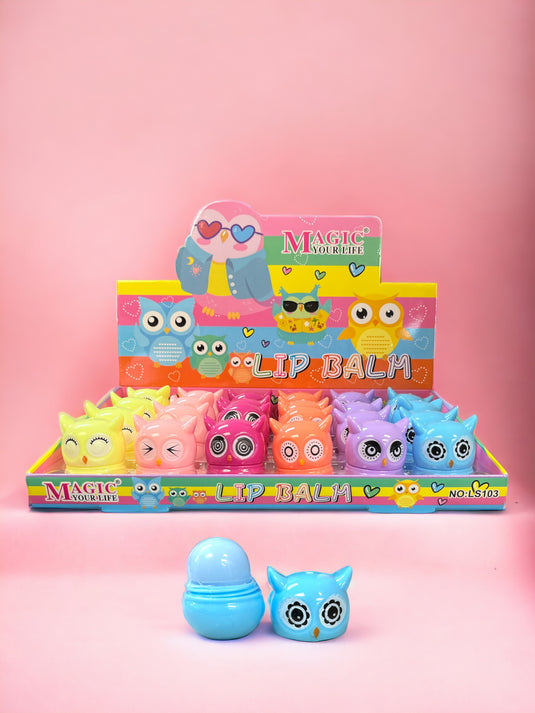 LIPS- Owl Lip Balm LS-103 (24pc Display)