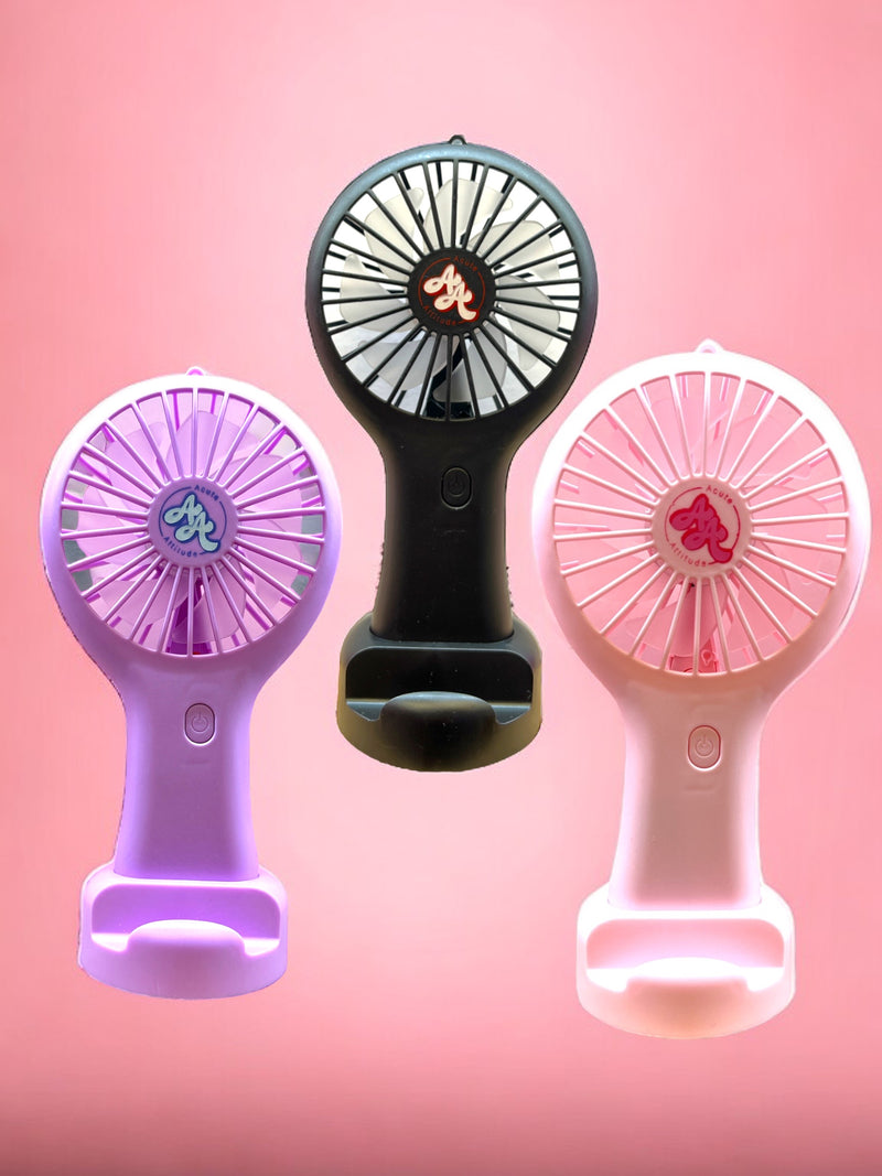 Load image into Gallery viewer, NOVELTIES  - ACute Attitude Portable Electric Fan - PURPLE (6pc bundle, $2.50 each)
