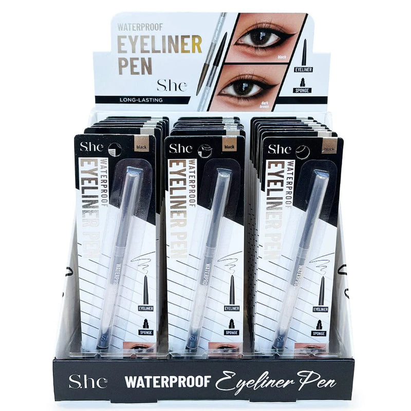 Load image into Gallery viewer, Eyes- She Waterproof Eyeliner Pen-Black EP1029BK (24pc display, $1 each)
