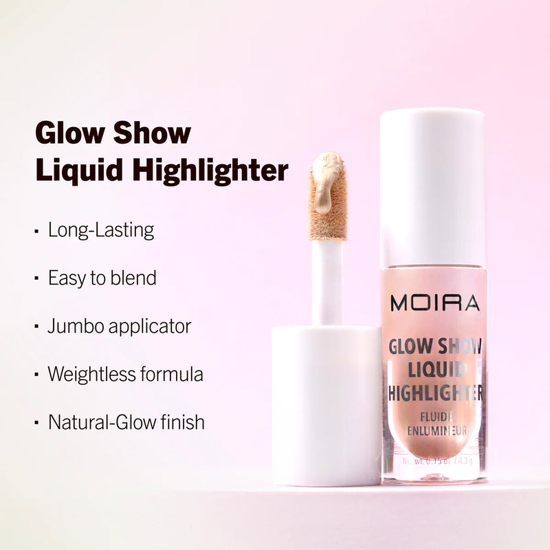 Load image into Gallery viewer, Face- Moira Glow Show Liquid Highlighter GSLH 003 Champagne Delight (3pc bundle, $3.50 each)
