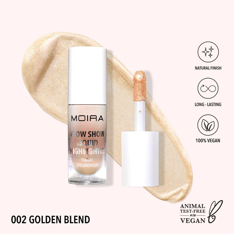 Load image into Gallery viewer, Face- Moira Glow Show Liquid Highlighter GSLH 002 Golden Blend (3pc bundle, $3.50 each)
