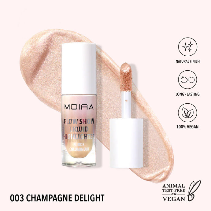 Face- Moira Glow Show Liquid Highlighter GSLH 003 Champagne Delight (3pc bundle, $3.50 each)