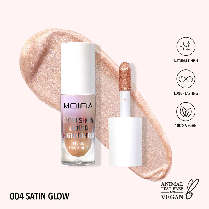 Load image into Gallery viewer, Face- Moira Glow Show Liquid Highlighter GSLH 004 Satin Glow (3pc bundle, $3.50 each)
