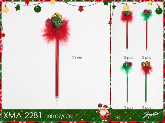 Novelties-Christmas Pens XMA-2281 (12pc pack)